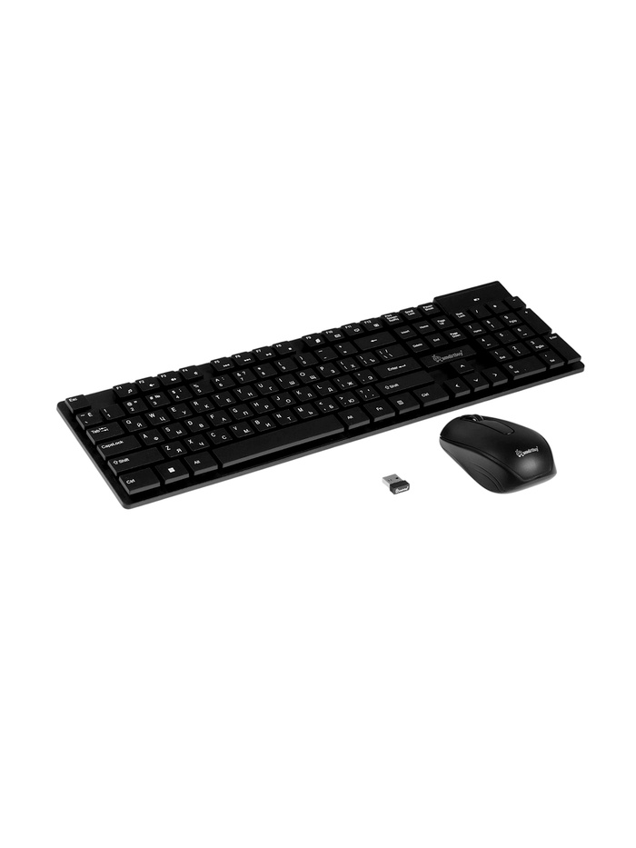 Комплект клавиатура и мышь Smartbuy ONE 400AG, беспроводной, USB, AA/ААА, черный
