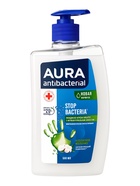 Крем-мыло AURA антибактериальное, с эффектом Active Herb, хлопковое молочко, 0.5 л - Фото 1