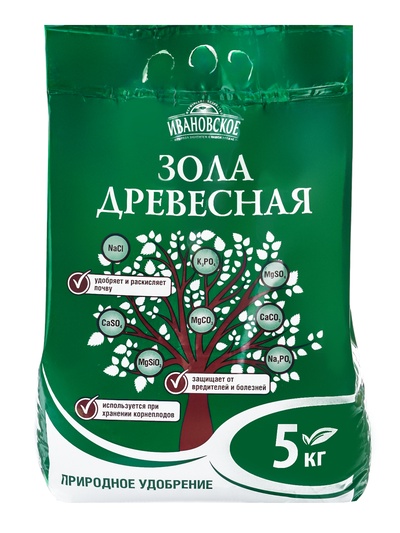Природное удобрение Зола древесная «Ивановское», 5 кг