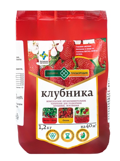 Комплексное органоминеральное удобрение«Клубника» 1.2 кг