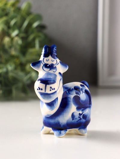 Фигурка фарфор «Маруся козочка», 8.5 см, гжель, МИКС
