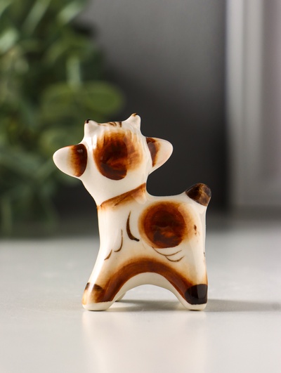 Фигурка фарфор «Сеня козлёнок», 5.5 см, гжель цветная, МИКС