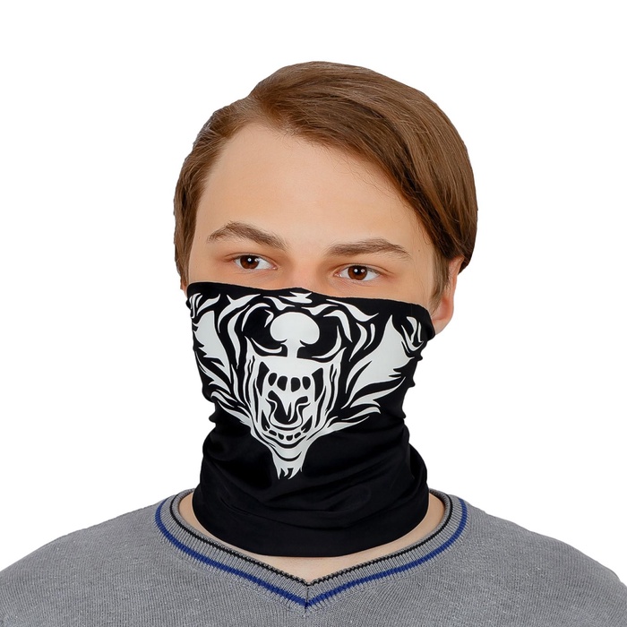 УЦЕНКА Бандана-труба LUCOSA SILK BLACK WOLF, П-020/1 - Фото 1