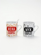 УЦЕНКА Набор "Муж и жена", кружка 140 мл. 2 шт., ложка 2 шт. - Фото 1