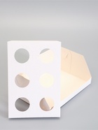 Коробка кондитерская складная для 6 капкейков, белая, 23.5×16×14 см (5 шт) - фото 809683369
