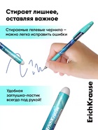 Ручка гелевая сo стираемыми чернилами ErichKrause R=301 Aquamarine, узел 0.5, синяя - Фото 3