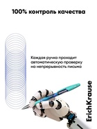Ручка гелевая сo стираемыми чернилами ErichKrause R=301 Aquamarine, узел 0.5, синяя - Фото 6