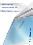 Тетрадь 12 листов в косую линейку ErichKrause CoverPro fizzy, голубая - Фото 5
