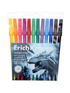 Фломастеры 12 цветов ErichKrause Techno Dino, европодвес - Фото 9