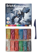 Пластилин 12 цветов ErichKrause Techno Dino, со стеком - Фото 7