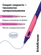 Ручка шариковая Erich Krause Ultra Glide ErgoLine Kids, узел 0.5 мм, синяя, для левшей - Фото 4