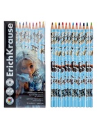 Карандаши 12 цветов ErichKrause Magic Pet, пластиковые, трехгранные, 3 мм, в ПЭТ-боксе с европодвесом - Фото 6