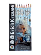 Карандаши 12 цветов ErichKrause Magic Pet, пластиковые, трехгранные, 3 мм, в ПЭТ-боксе с европодвесом - Фото 7