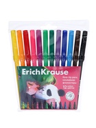 Фломастеры ErichKrause Panda Hugs, 12 цветов, в футляре с европодвесом - Фото 14
