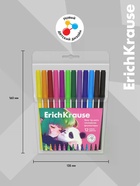 Фломастеры ErichKrause Panda Hugs, 12 цветов, в футляре с европодвесом - Фото 4