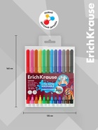 Фломастеры ErichKrause Safari Ultra Washable 12 цветов, в футляре с европодвесом 11041433