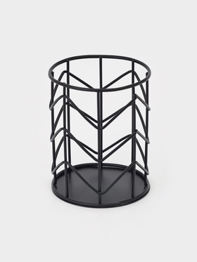 Сушилка для столовых приборов «Геометрия», 8×8×9.5 см, чёрная