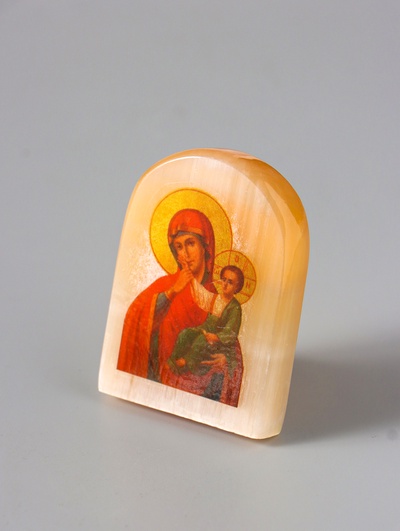 Икона настольная «Отрада и утешение Божией Матери», 6×4.5 см, селенит