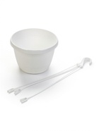 Горшок для цветов подвесной «Флора», 4 л, d=22 см, h=15.5 см, пластиковый, белый - фото 809683592