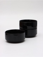 УЦЕНКА Салатники «Гранит» Доляна, 14.5×7 см, набор 3 шт., керамика, чёрные - Фото 2