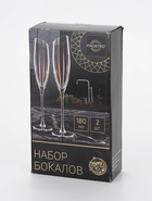 УЦЕНКА Набор бокалов для шампанского "Иллюзия" 180 мл 5,5х27,5 см, 2 шт, цвет бронза - Фото 3