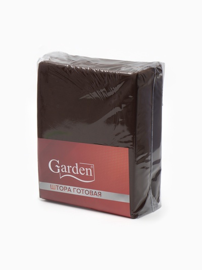 Шторы «Гарден Рус», 150×270 см - 2 шт., канвас, шоколадные