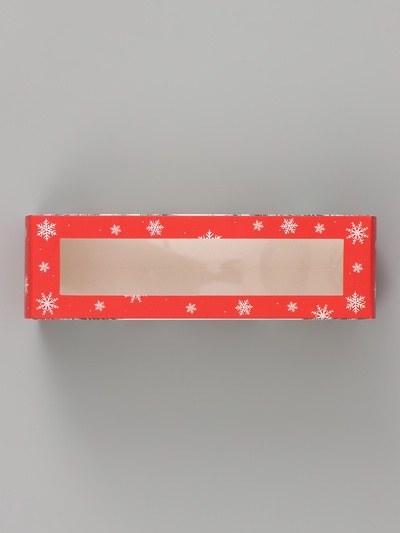 Коробочка для макарун новогодняя «С Новым годом!», 18×5.5×5.5 см