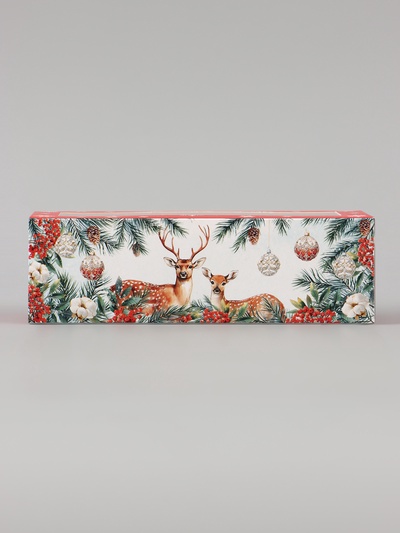 Коробочка для макарун новогодняя «С Новым годом!», 18×5.5×5.5 см