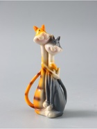 УЦЕНКА Сувенир полистоун обнимашки «Кот и кошка - полосатики» 16×7.8×5 см - Фото 2