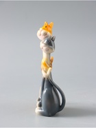 УЦЕНКА Сувенир полистоун обнимашки «Кот и кошка - полосатики» 16×7.8×5 см - Фото 5