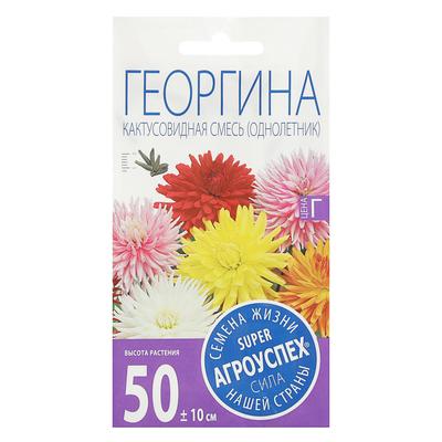 Семена цветов Георгина, кактусовидная смесь, однолетник, 0.2 г, «Агроуспех»