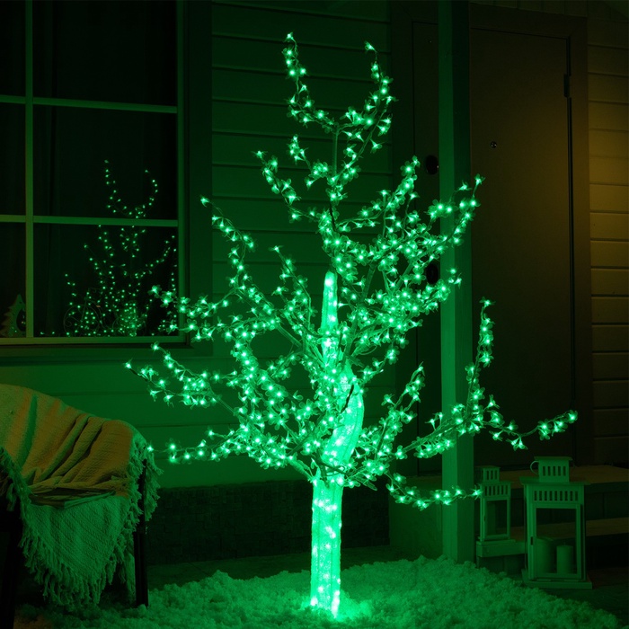 УЦЕНКА Светодиодное дерево «Акриловое» 1.8 м, 768 LED, постоянное свечение, 220 В, свечение зелёное - Фото 1