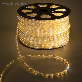УЦЕНКА Световой шнур Luazon Lighting 13 мм, IP65, 100 м, 36 LED/м, 220 В, 2 Вт, мерцание, свечение тёплое белое