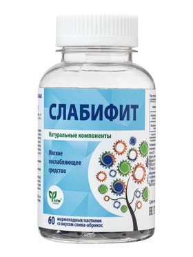 Жевательные пастилки «Слабифит», со вкусом сливы и абрикоса, 60 таблеток по 2.7 г