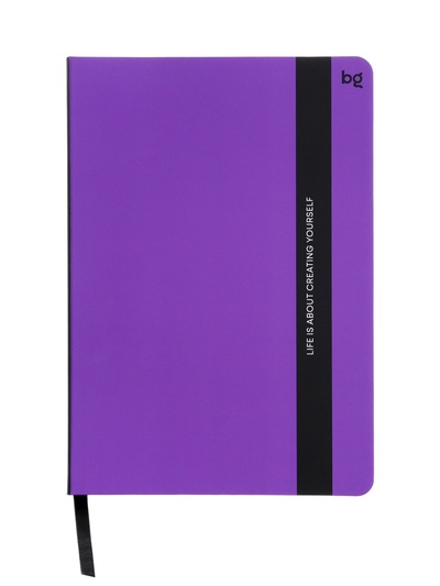 Ежедневник недатированный А5 Monochrome. Anemone, 136 листов, 7БЦ, фиолетовый, soft touch, с резинкой