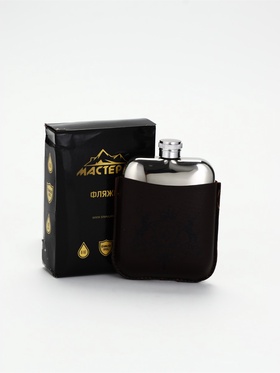 УЦЕНКА Фляжка для алкоголя "Егерь", нержавеющая сталь, чехол, подарочная, 180 мл, 6 oz 11050213