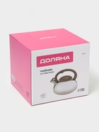 УЦЕНКА Чайник со свистком 2.8 л «Квант», коричневый, ручка soft-touch, индукция - Фото 11