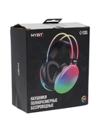 УЦЕНКА Наушники полноразмерные Mybit W-33, RGB подсветка, BT5.3, 800 мАч, Type-C, розовые - Фото 14