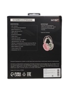 УЦЕНКА Наушники полноразмерные Mybit W-33, RGB подсветка, BT5.3, 800 мАч, Type-C, розовые - Фото 15