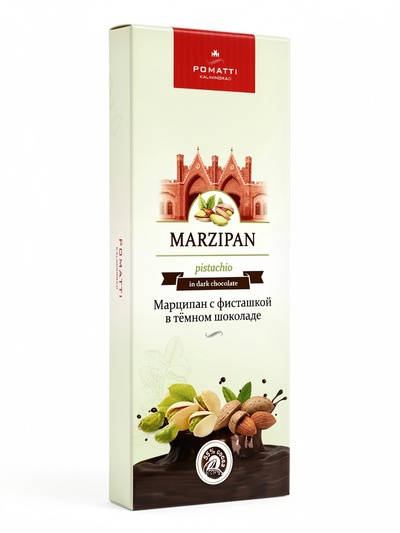 Конфеты «Марципан с фисташкой в тёмном шоколаде», 85 Г