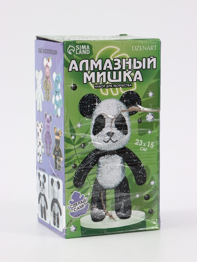 УЦЕНКА Алмазная мозаика на фигурке "Алмазный мишка" Панда