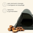 УЦЕНКА Палатка туристическая 4-местная maclay TAGANAY 4, 210×240×140 см, трекинговая, двухслойная, зелёная - Фото 2