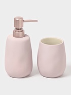 УЦЕНКА Набор для ванной Soft, 2 предмета (мыльница, стакан), цвет бежевый - Фото 1