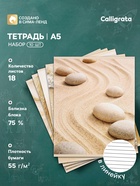 Набор тетрадей из 10 штук, 18 листов в линейку Calligrata «Бежевая серия», блок №2, 5 видов 10992177