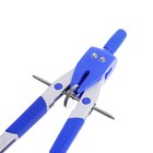 Готовальня, 6 предметов: циркуль, точилка, грифель, ластик, карандаш механический 0.5 мм, грифель НВ 0.5 мм, в пластиковом пенале - Фото 9