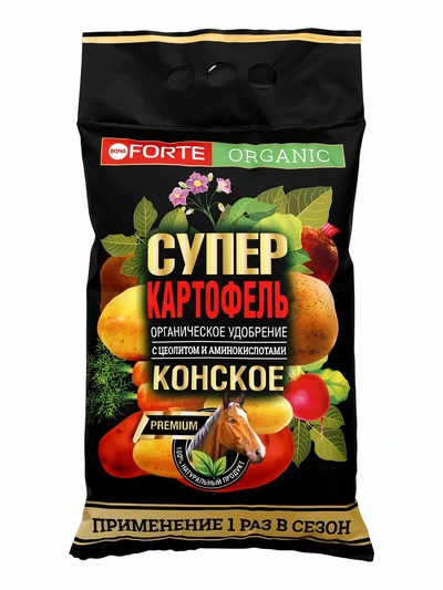 Удобрение органическое с цеолитом «Супер Картофель» Bona Forte, 2 кг