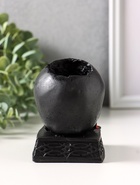 Подсвечник на 1 свечу «Череп на пьедестале», черный с алым, гипс, 10×9×7 см 11012437