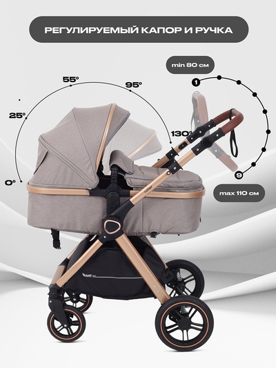 Коляска детская RANT basic "ROLLER GOLD" (2в1) RA161 бежевый