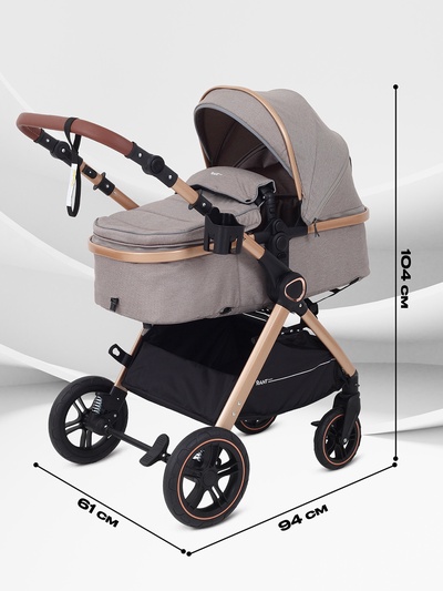 Коляска детская RANT basic "ROLLER GOLD" (2в1) RA161 бежевый