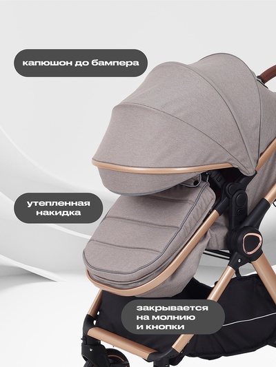 Коляска детская RANT basic "ROLLER GOLD" (2в1) RA161 бежевый